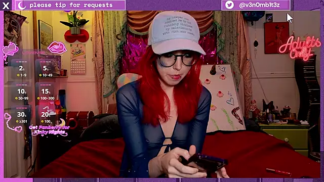 Snapshot of v3n0mb1t3z chatting on May 14, 2026, 7:05 am v3n0mb1t3z online show from May 14, 2026, 7:05 am