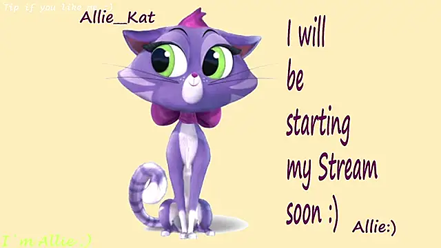 Snapshot of Allie_Kat chatting on July 11, 2026, 2:06 pm Allie Kat online show from July 11, 2026, 2:06 pm