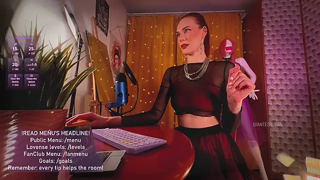 Giantess Eva online show from April 17, 2026, 4:10 pm