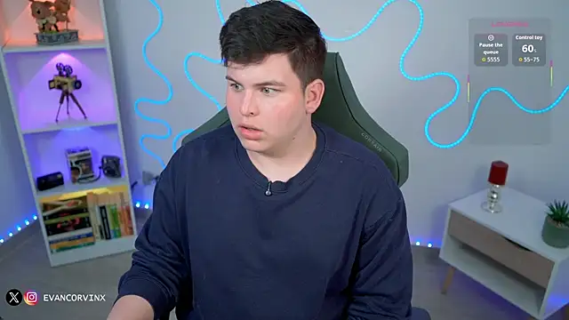 Snapshot of EvanCorvinx chatting on February 23, 2026, 5:46 pm EvanCorvinx online show from February 23, 2026, 5:46 pm