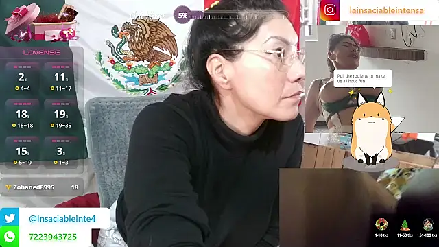 Snapshot of LaInsaciableIntensa chatting on March 21, 2025, 1:56 pm LaInsaciableIntensa online show from March 21, 2025, 1:56 pm