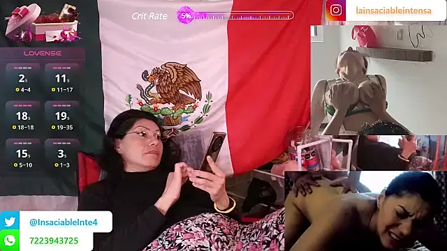 Snapshot of LaInsaciableIntensa chatting on March 20, 2025, 1:15 pm LaInsaciableIntensa online show from March 20, 2025, 1:15 pm