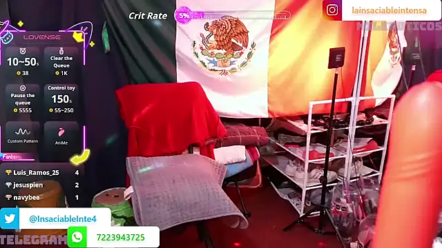 Snapshot of LaInsaciableIntensa chatting on September 25, 2025, 2:17 am LaInsaciableIntensa online show from September 25, 2025, 2:17 am