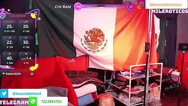 Snapshot of LaInsaciableIntensa chatting on September 27, 2025, 1:56 am LaInsaciableIntensa online show from September 27, 2025, 1:56 am