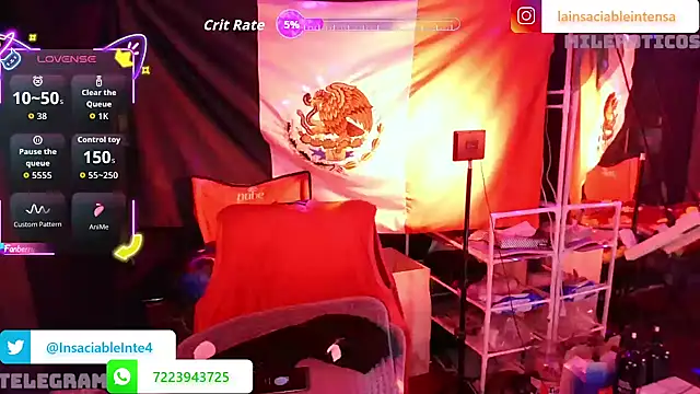 Snapshot of LaInsaciableIntensa chatting on October 24, 2025, 2:10 am LaInsaciableIntensa online show from October 24, 2025, 2:10 am