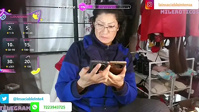 Snapshot of LaInsaciableIntensa chatting on June 22, 2026, 1:00 am LaInsaciableIntensa online show from June 22, 2026, 1:00 am