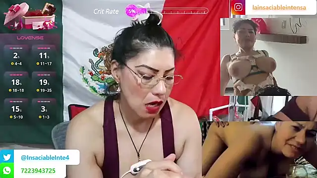 Snapshot of LaInsaciableIntensa chatting on March 16, 2025, 11:37 pm LaInsaciableIntensa online show from March 16, 2025, 11:37 pm