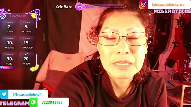 Snapshot of LaInsaciableIntensa chatting on June 8, 2026, 1:39 am LaInsaciableIntensa online show from June 8, 2026, 1:39 am