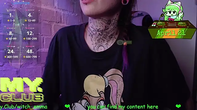 Witch Emma online show from April 21, 2026, 6:58 pm