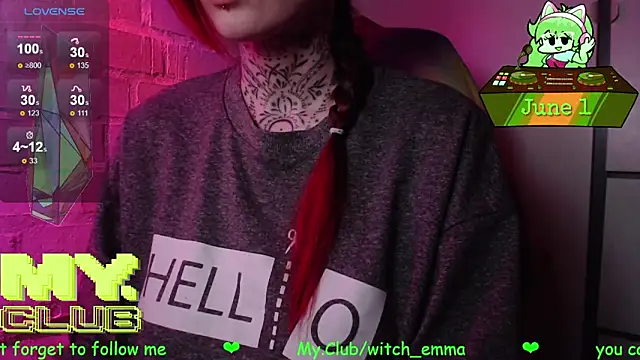 Witch Emma online show from June 1, 2026, 9:42 am