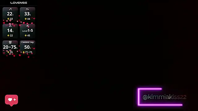 kimmiakiss22 online show from February 22, 2026, 9:16 pm